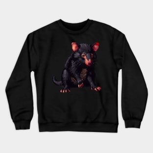 Tasmanian Devil in Pixel Form Crewneck Sweatshirt